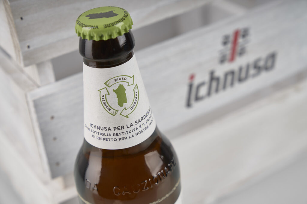Ichnusa bottiglia tappo verde